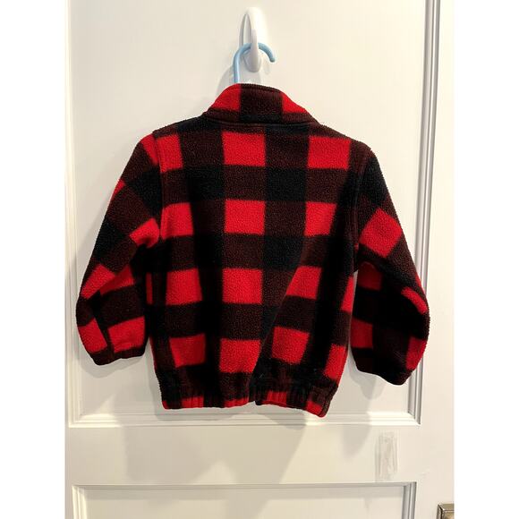 Polo Ralph Lauren Buffalo Plaid Fleece Zip Up Jacket Size 2T - Picture 4 of 4